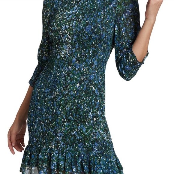 VERONICA BEARD Farha Smocked Dress Size M/8 - Picture 7 of 9